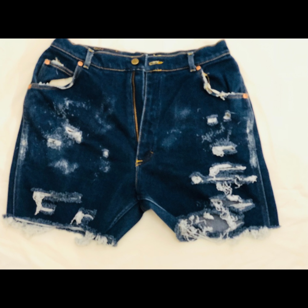 Lee destroyed high waisted shorts